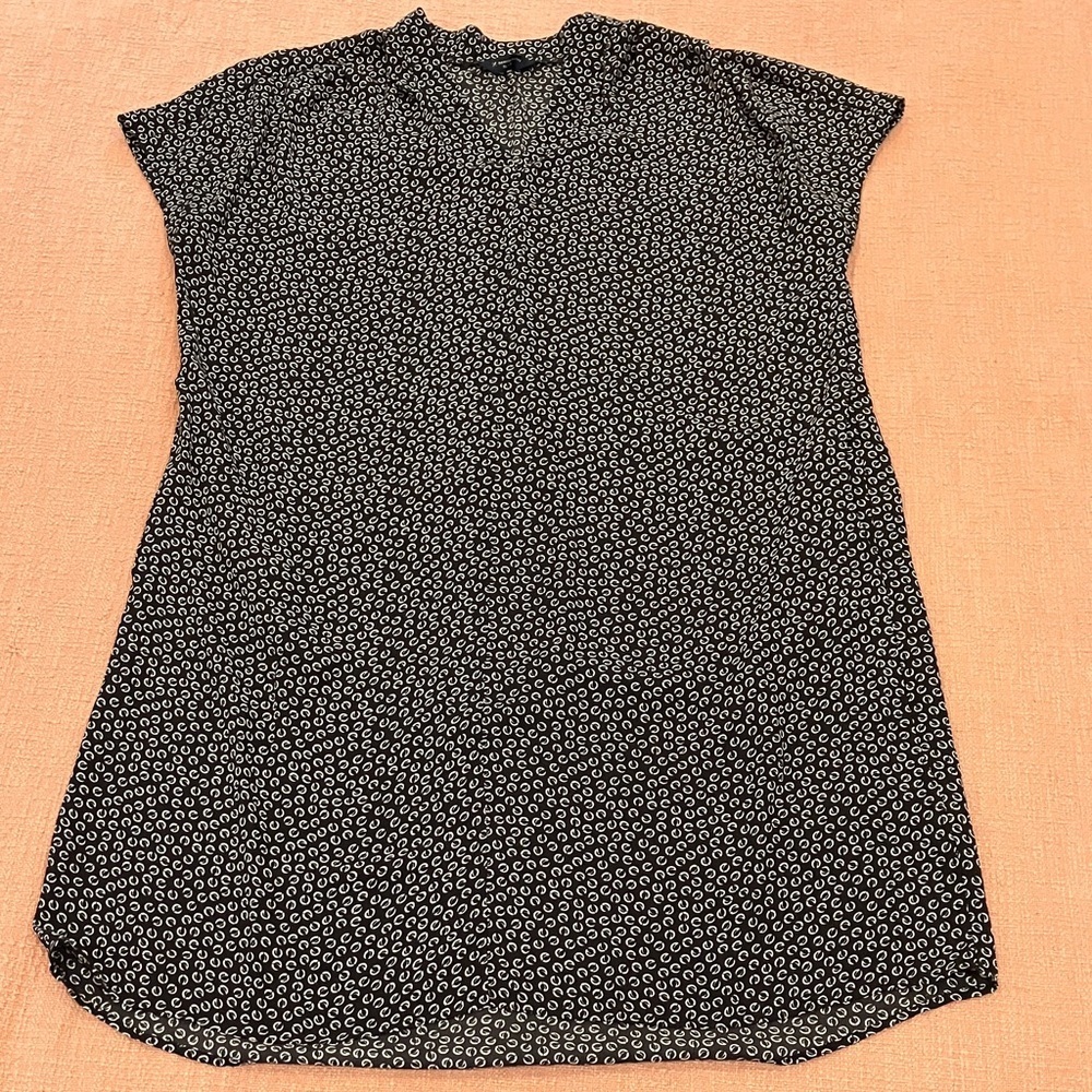 Denver Hayes XL wm’s lightweight Black and White Midi Dress with pockets